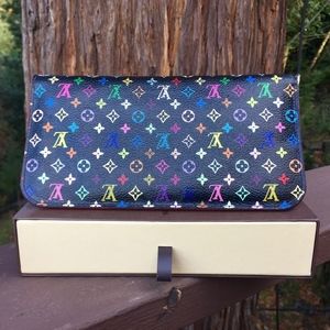 Louis Vuitton Black Multicolore Insolite Wallet